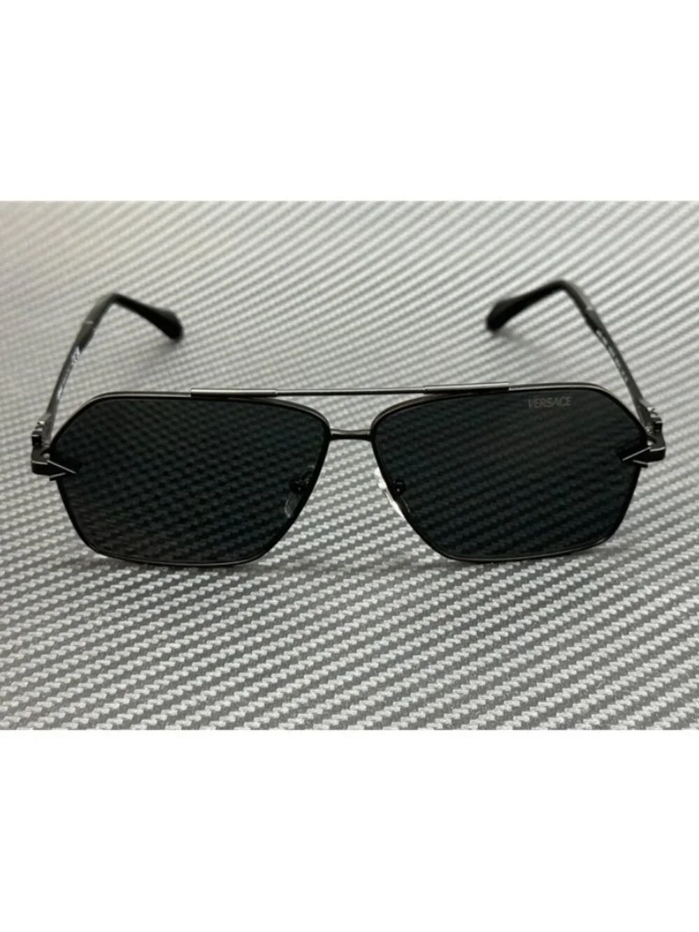 New Versace Men Matte Black Sunglasses 63-10-140